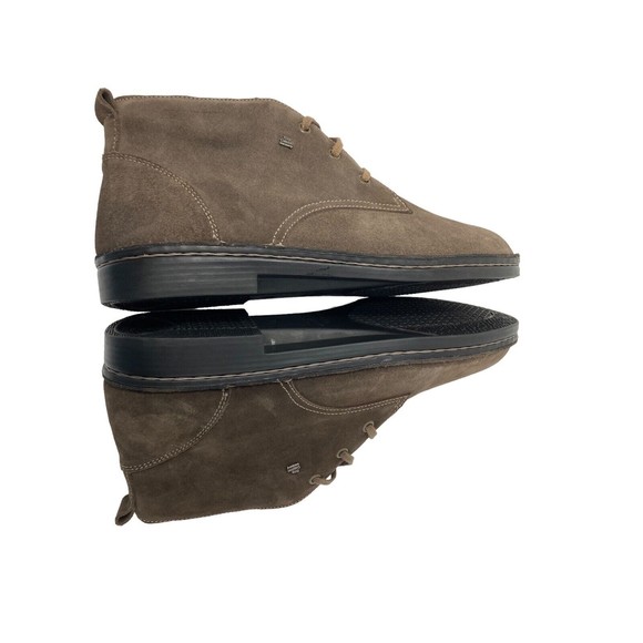 FINN COMFORT Brown Suede Leather Ankle Boots Men's Size 9.5 New - Picture 6 of 11